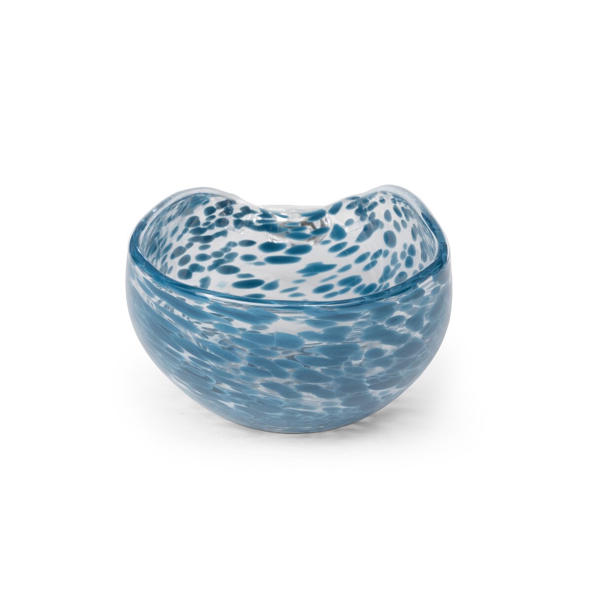 Seaside Glass Fish Bowl, Navy Blue, Large style shot 2