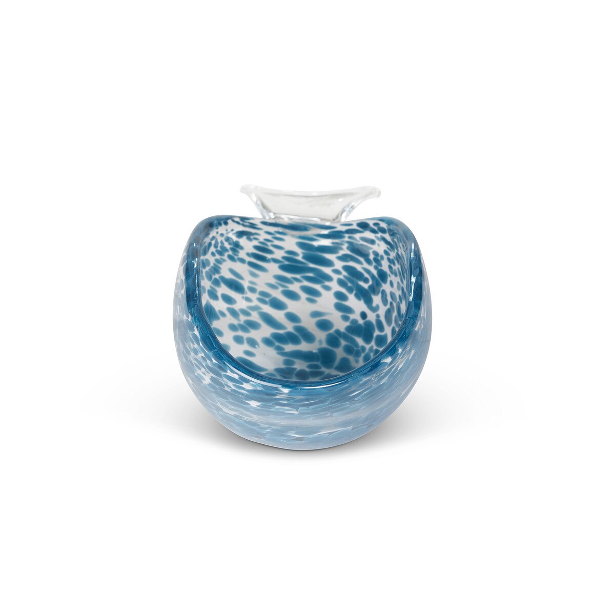 Seaside Glass Fish Bowl, Navy Blue, Small style shot 2
