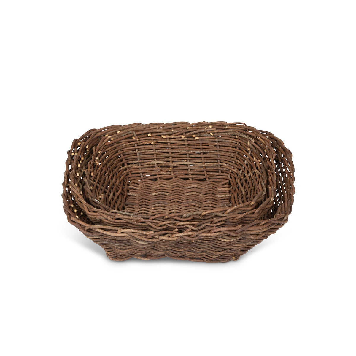 Island Palm Rattan Trays, Set of 3 style shot 2