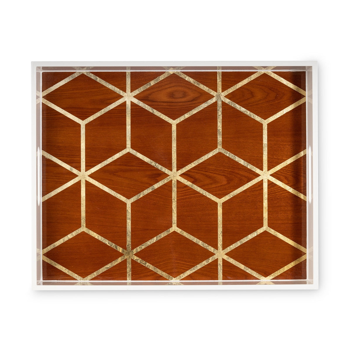 Balboa Bay Lacquered Decorative Tray, Silk Linen style shot 2