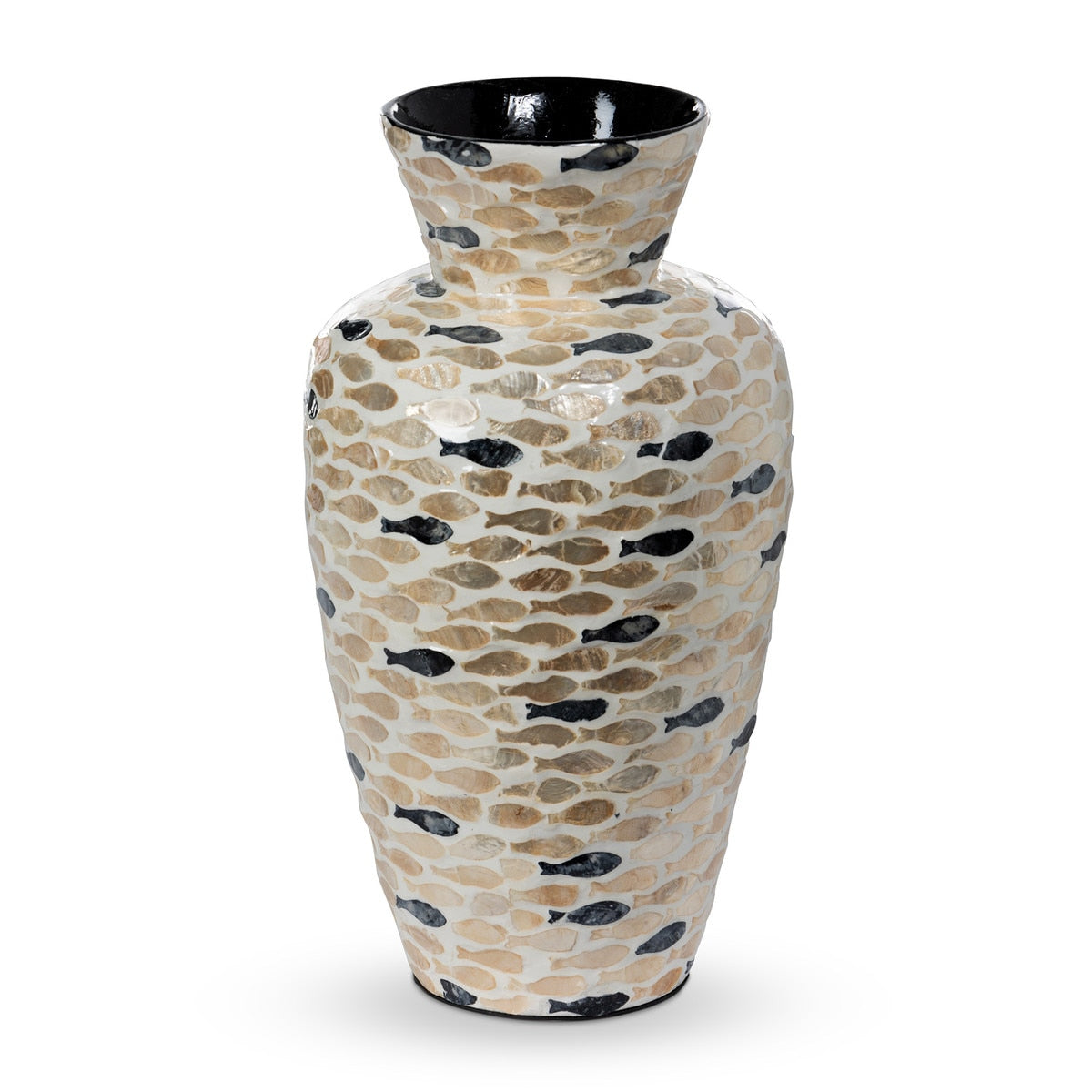 Capraia Coast Vase, Capiz, Nautical style shot 1