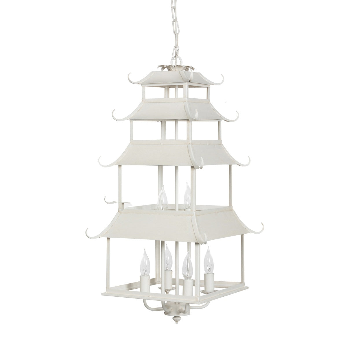 Peace Pagoda Chandelier, Cream style shot 1
