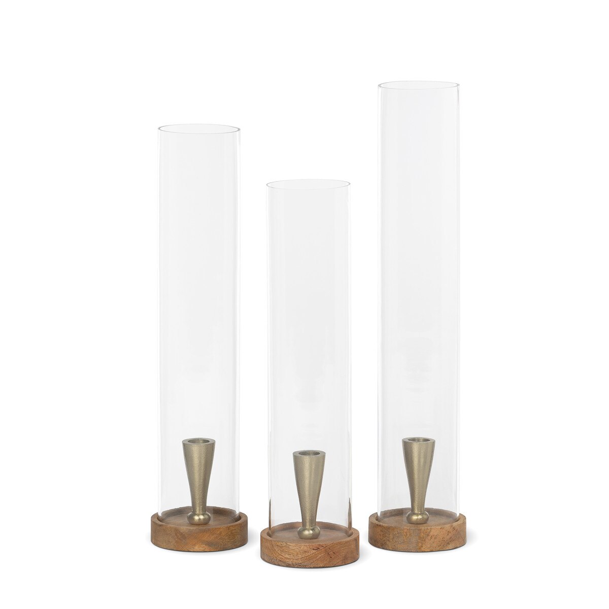 Harrison Candle Holder, Mango Wood, Set of 3 style shot 1