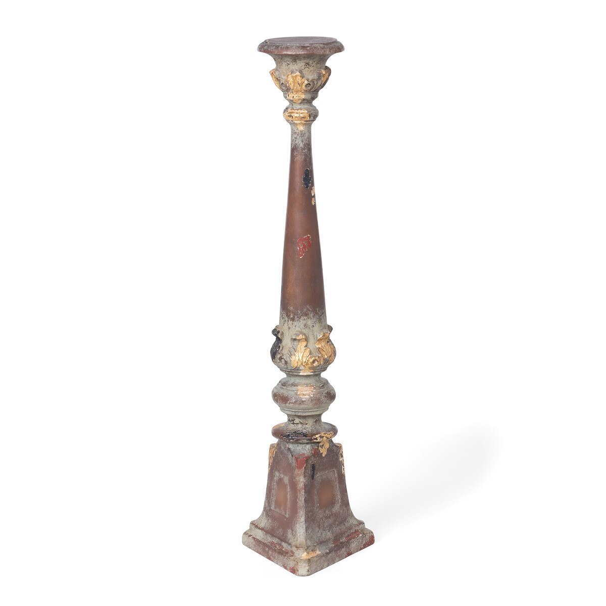 Delgado Carved Wood Candle Holder, 29" style shot 1