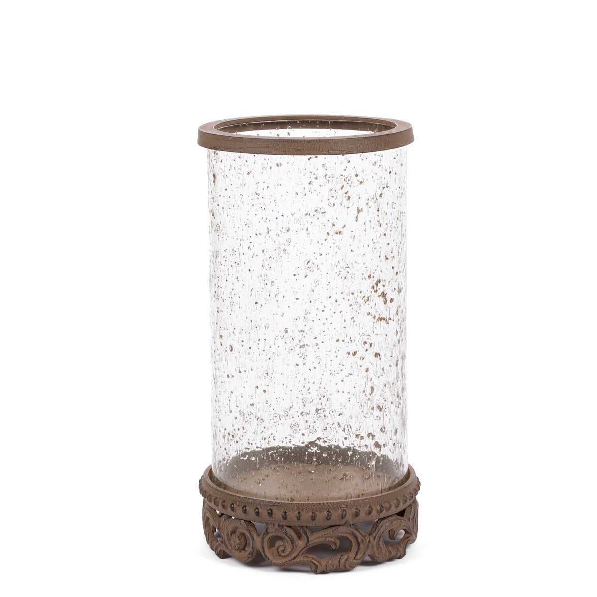 Acanthus Glass Hurricane, 12.75" style shot 1