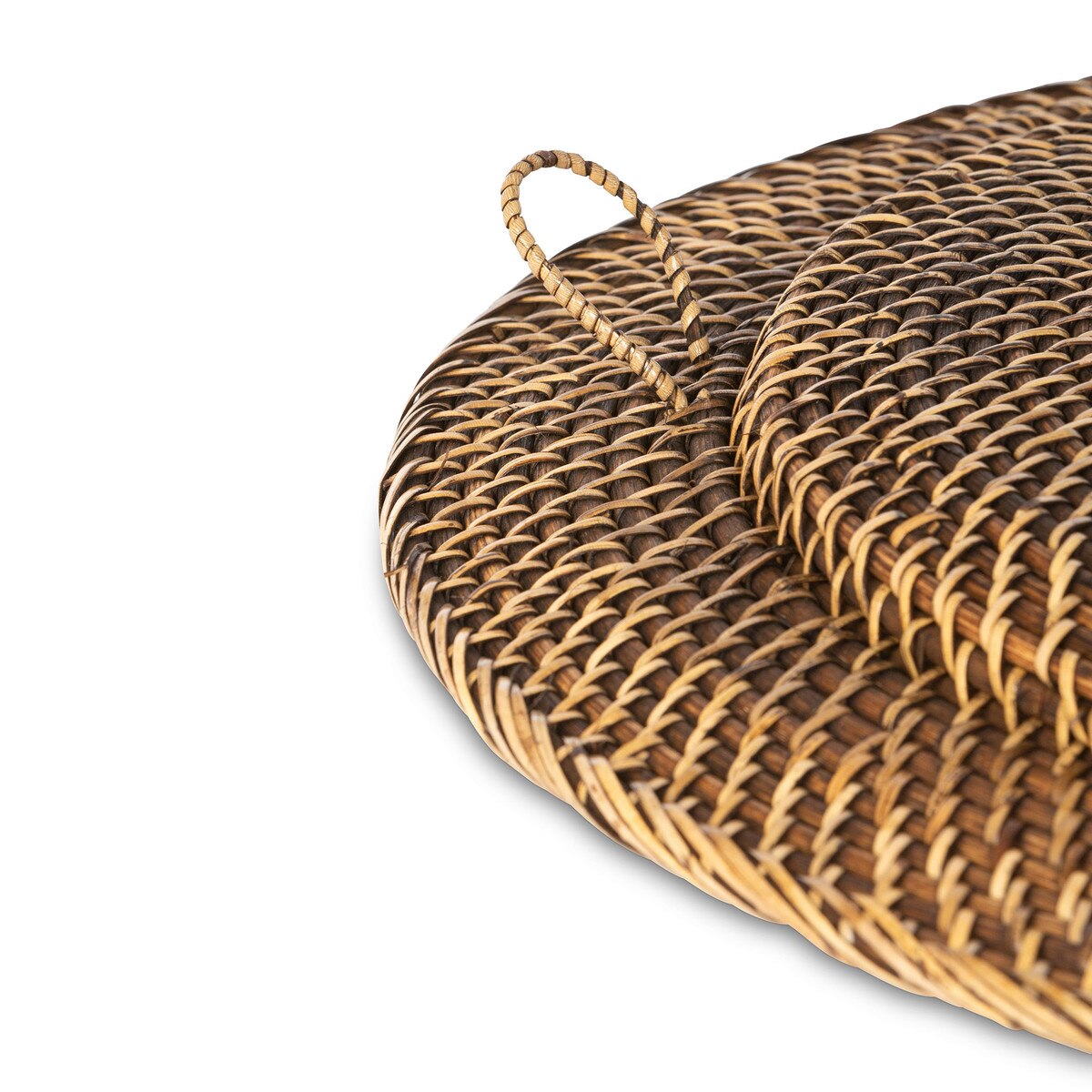 Round Rattan Tray, Medium style shot 2