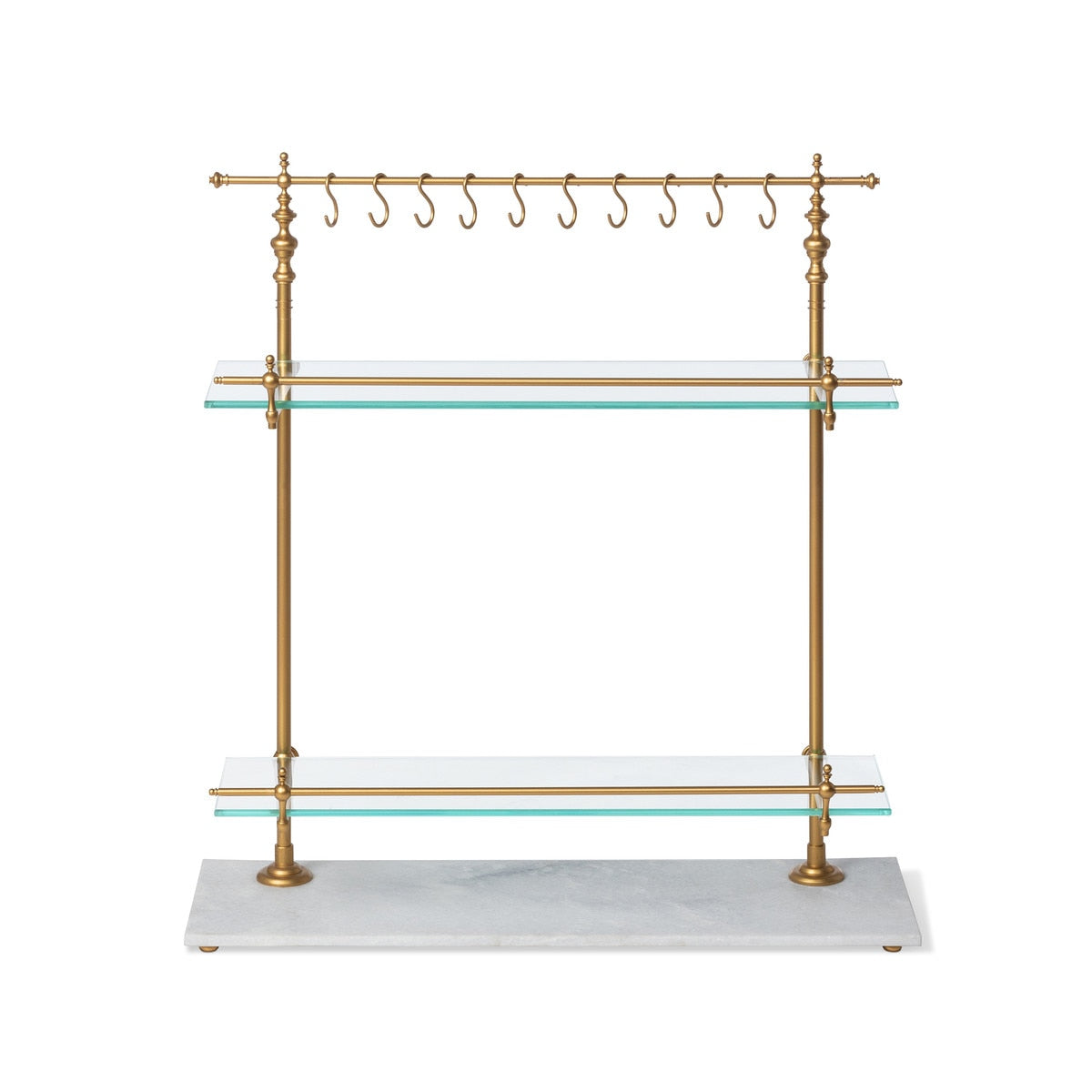 White Marble and Brass Bistro Rack style shot 2