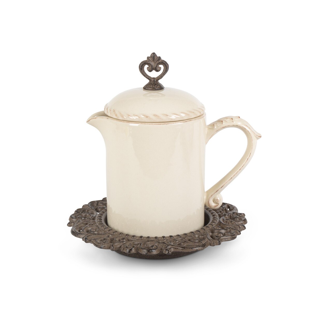 Acanthus Stoneware Lidded Sauce Jar style shot 1