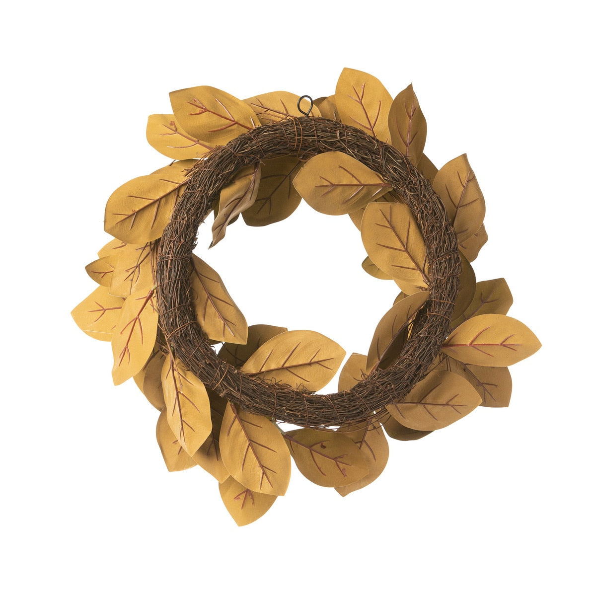 Magnolia Leaf and Twig Wreath style shot 2
