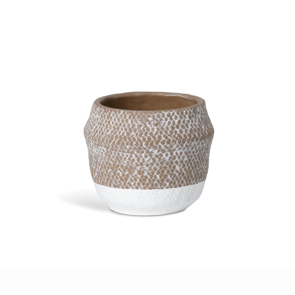 Woven Pattern Cement Pot, Small style shot 1