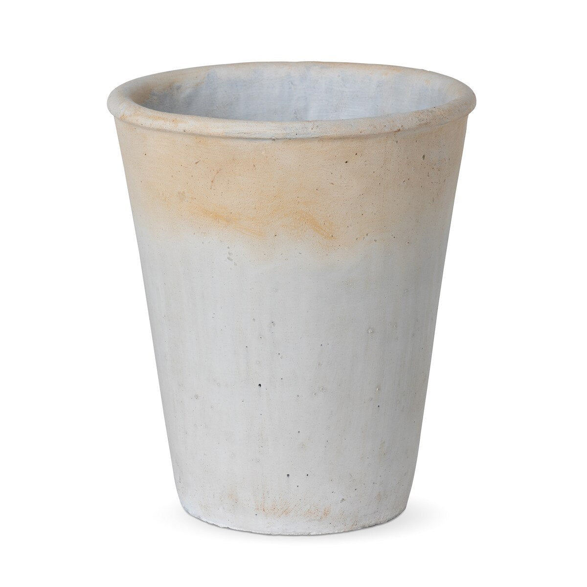 Distressed Concrete Tall Planter, Large style shot 1