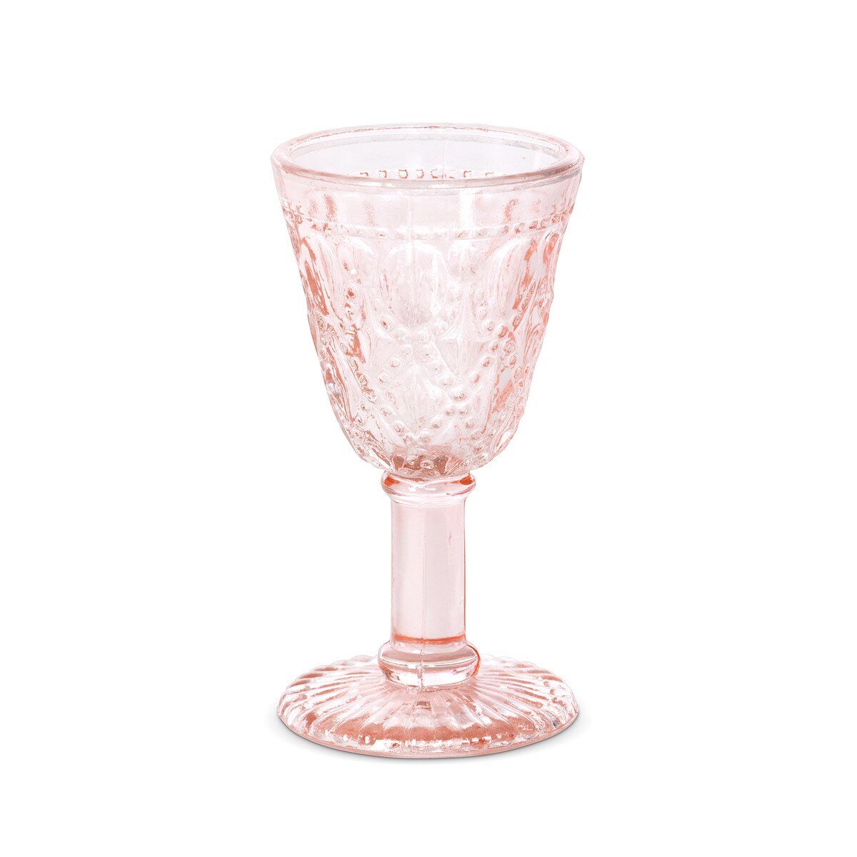 Pressed Glass Pink Votive Holder style shot 1