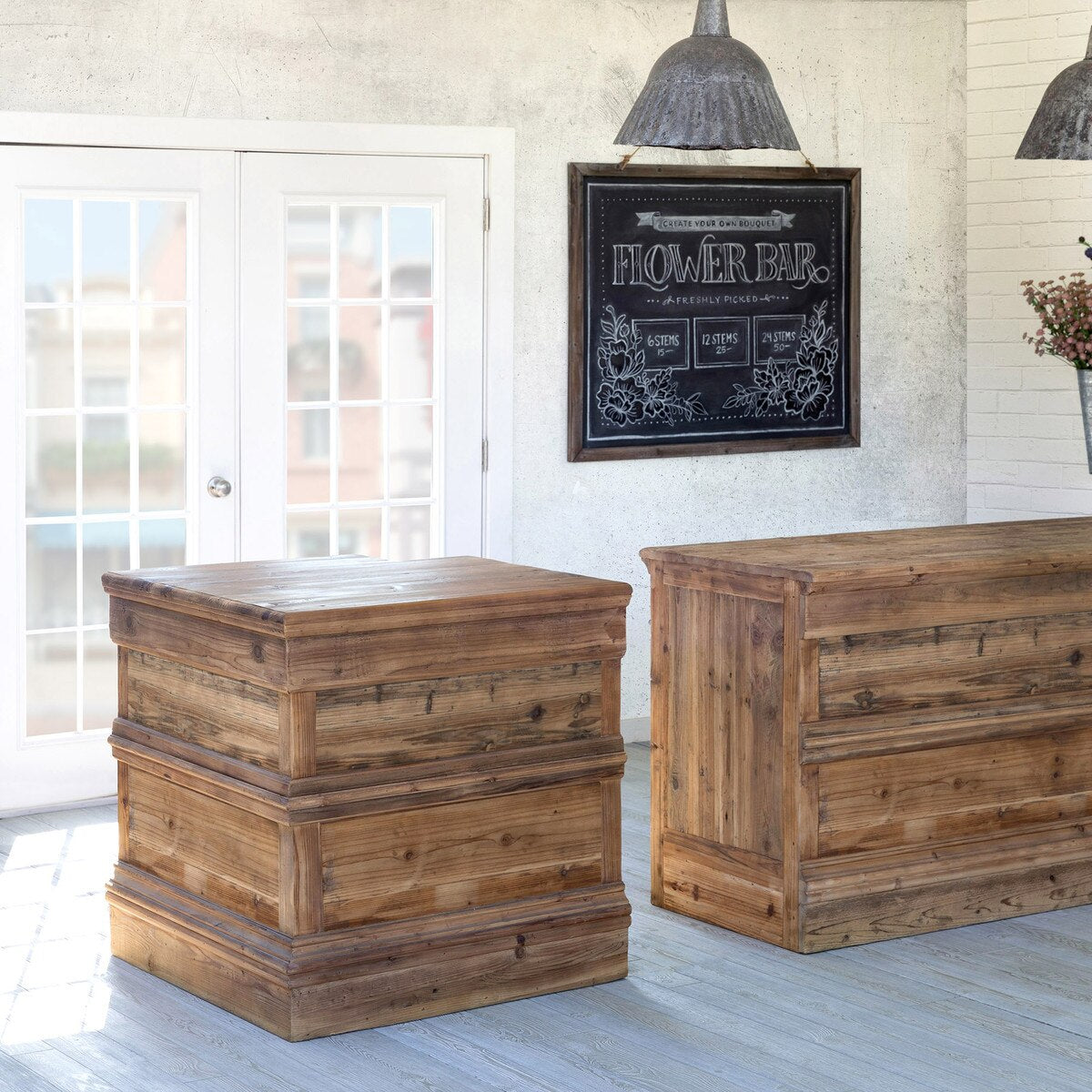 Vintage Bar Corner Component, Natural