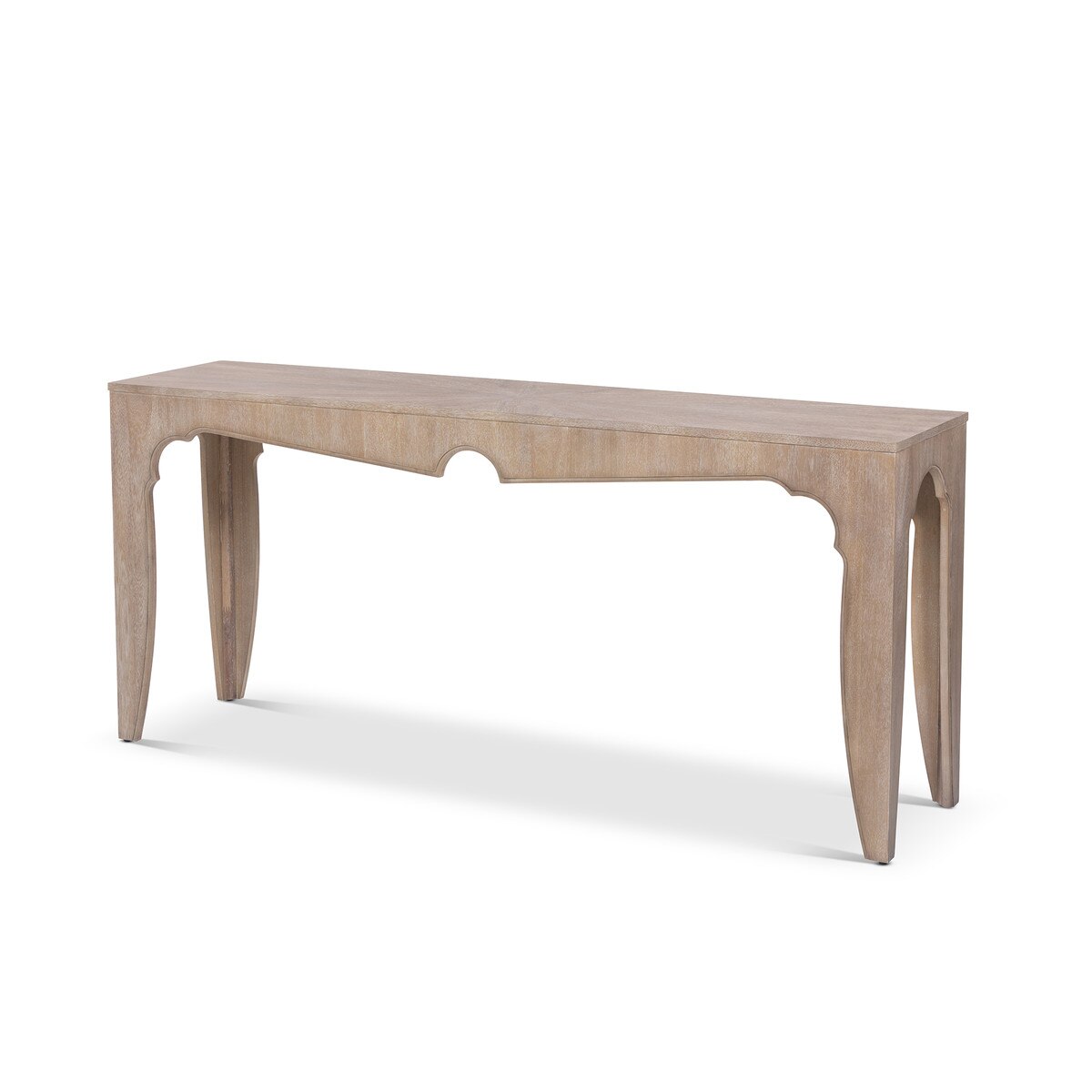 Island Manor Console Table, Driftwood style shot 1