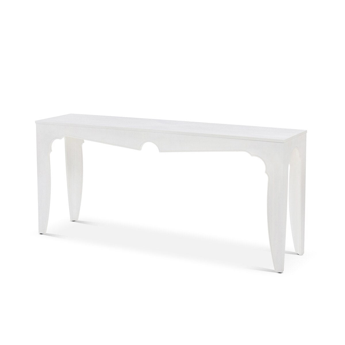 Island Manor Console Table, Whitewash style shot 1