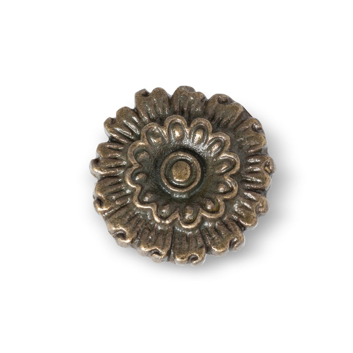 Antique Brass Florette Knob style shot 2