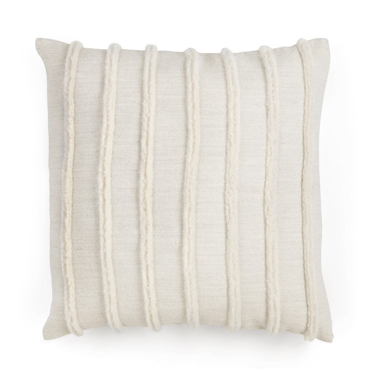 Texture Stripe Alpaca Wool Square Pillow Cover style shot 1