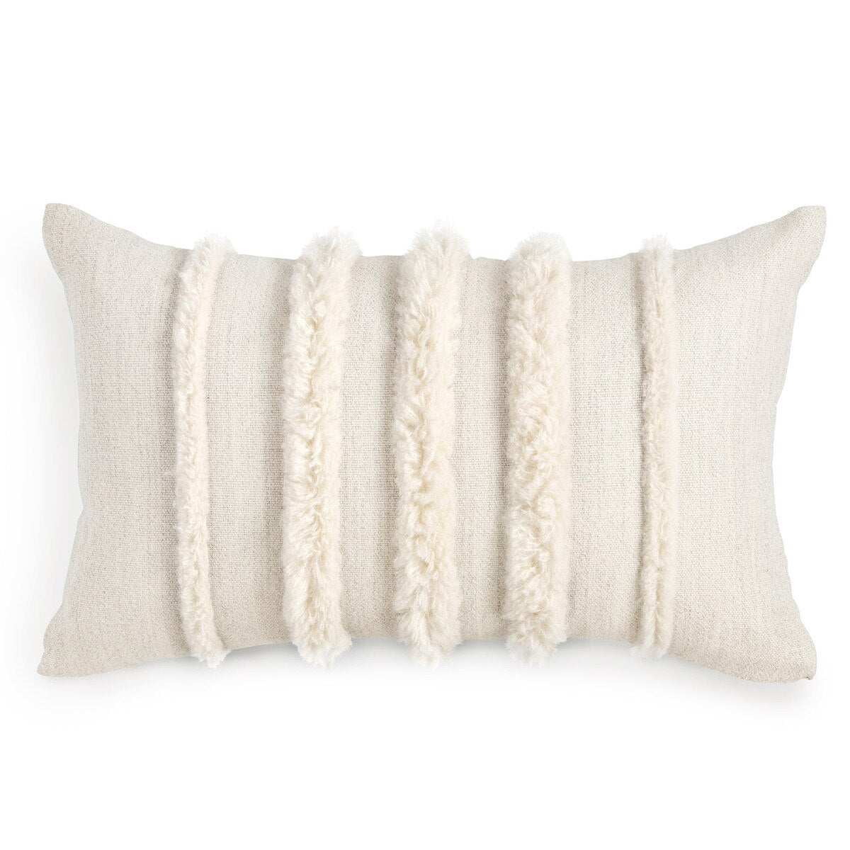 Texture Stripe Alpaca Wool Lumbar Pillow Cover style shot 1