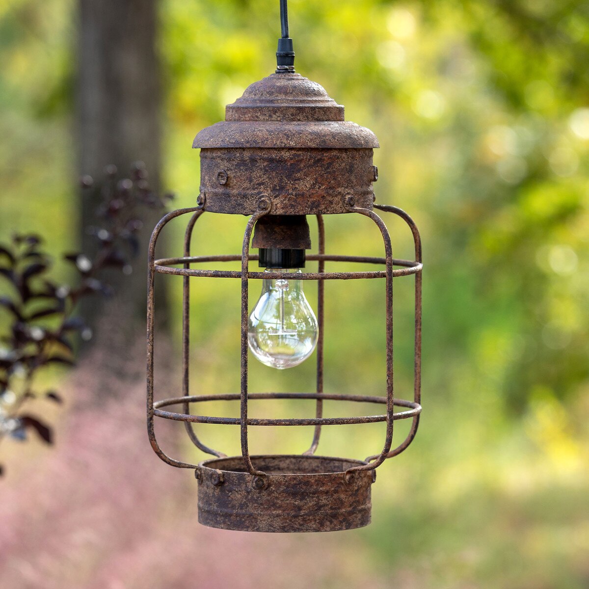 Salvaged Lantern Hanging Light Fixture style shot 2