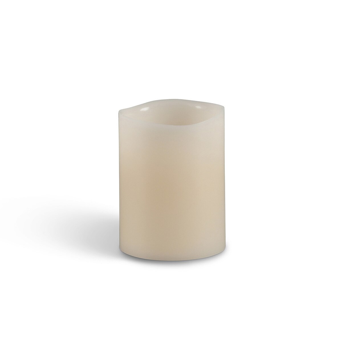 Flickering Wax Flameless Pillar Candle, 3"x4" style shot 1