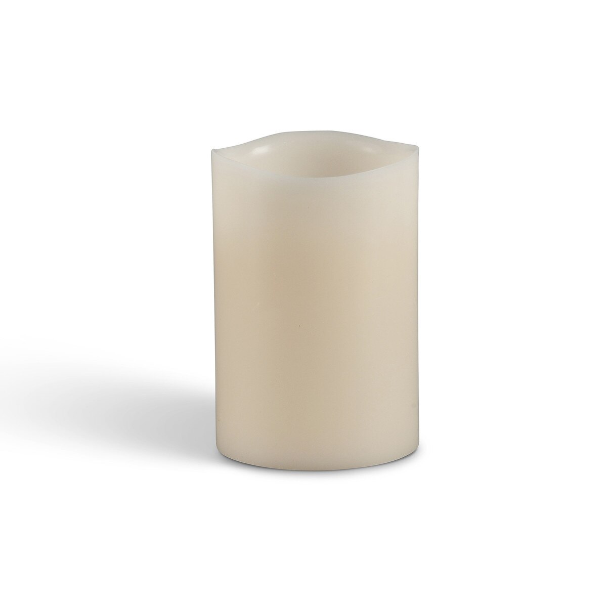 Flickering Wax Flameless Pillar Candle, 4"x6" style shot 1