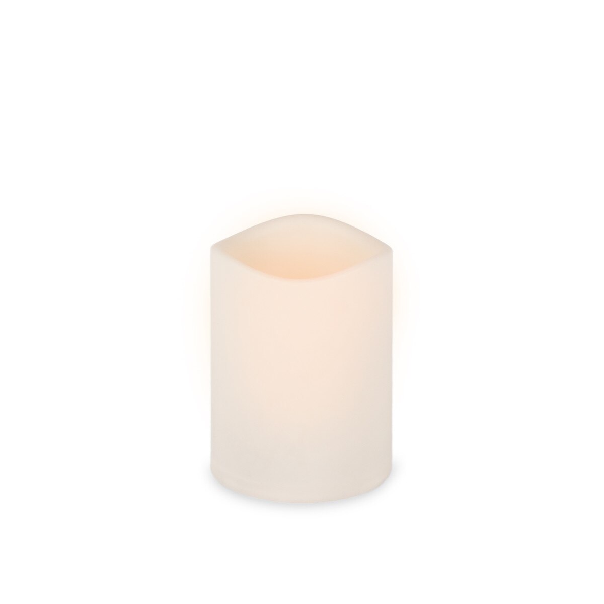 Indoor/Outdoor Flickering Flameless Pillar Candle, 4.5"x6" style shot 1