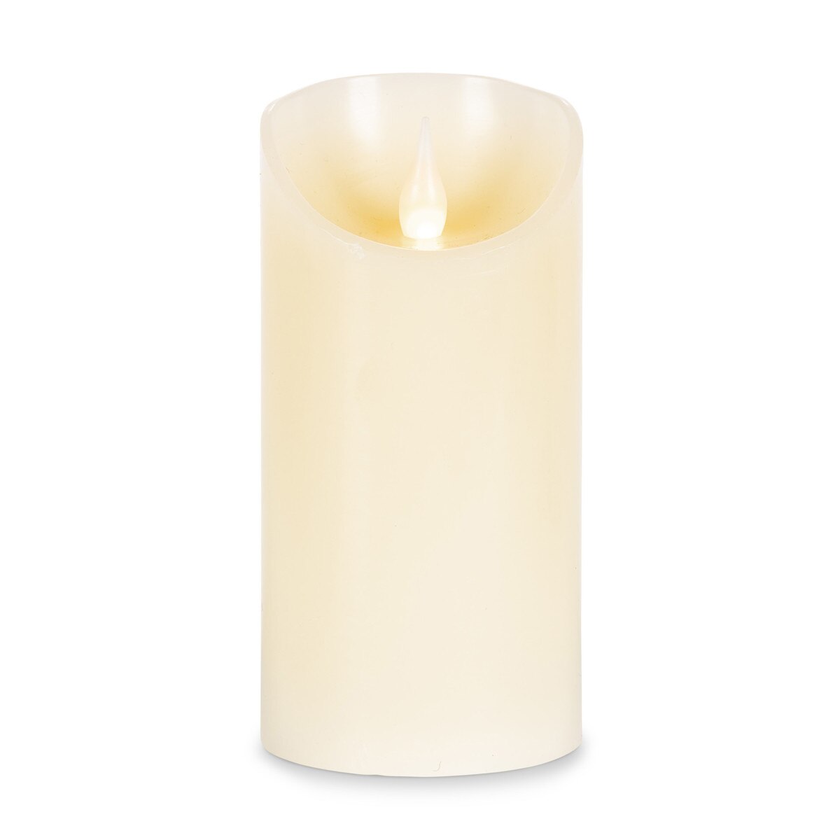Flameless Wax Pillar Candle with Fire Glow Tip, 3"x6" style shot 1
