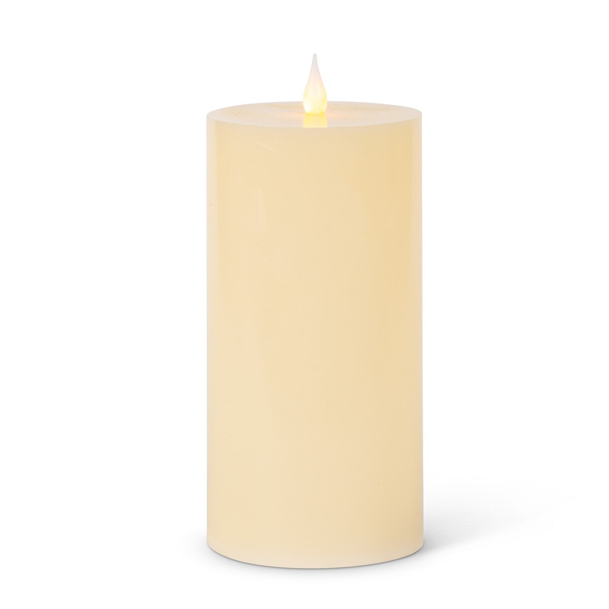 Flameless Wax Flat Top Pillar Candle, 4"x8" style shot 1