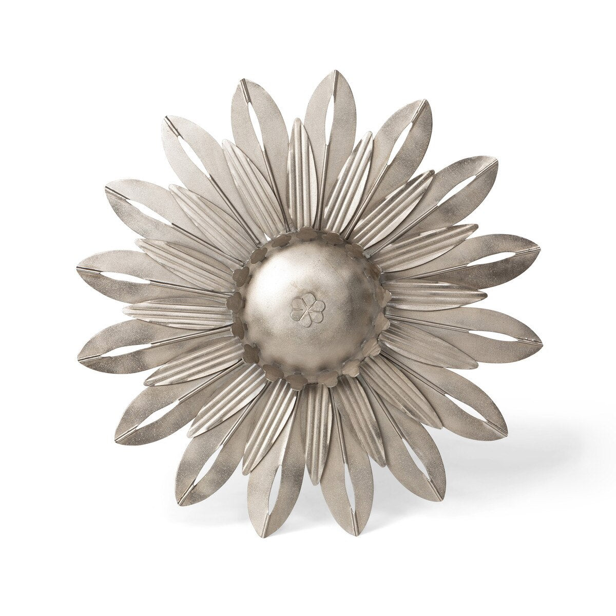 Aged Nickel Wall Sunflower, Large style shot 1