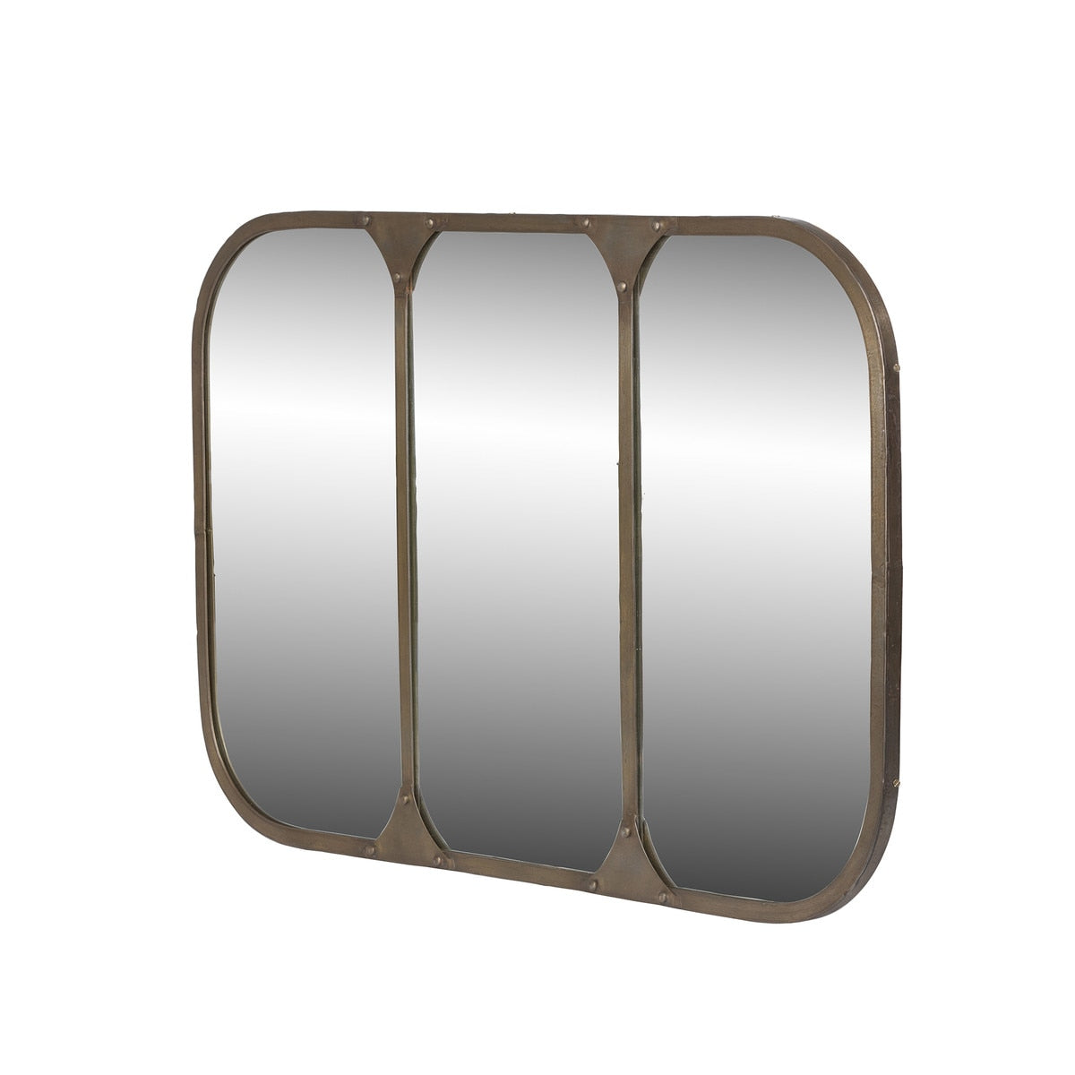 Station Iron Brass Frame Mirror style shot 2