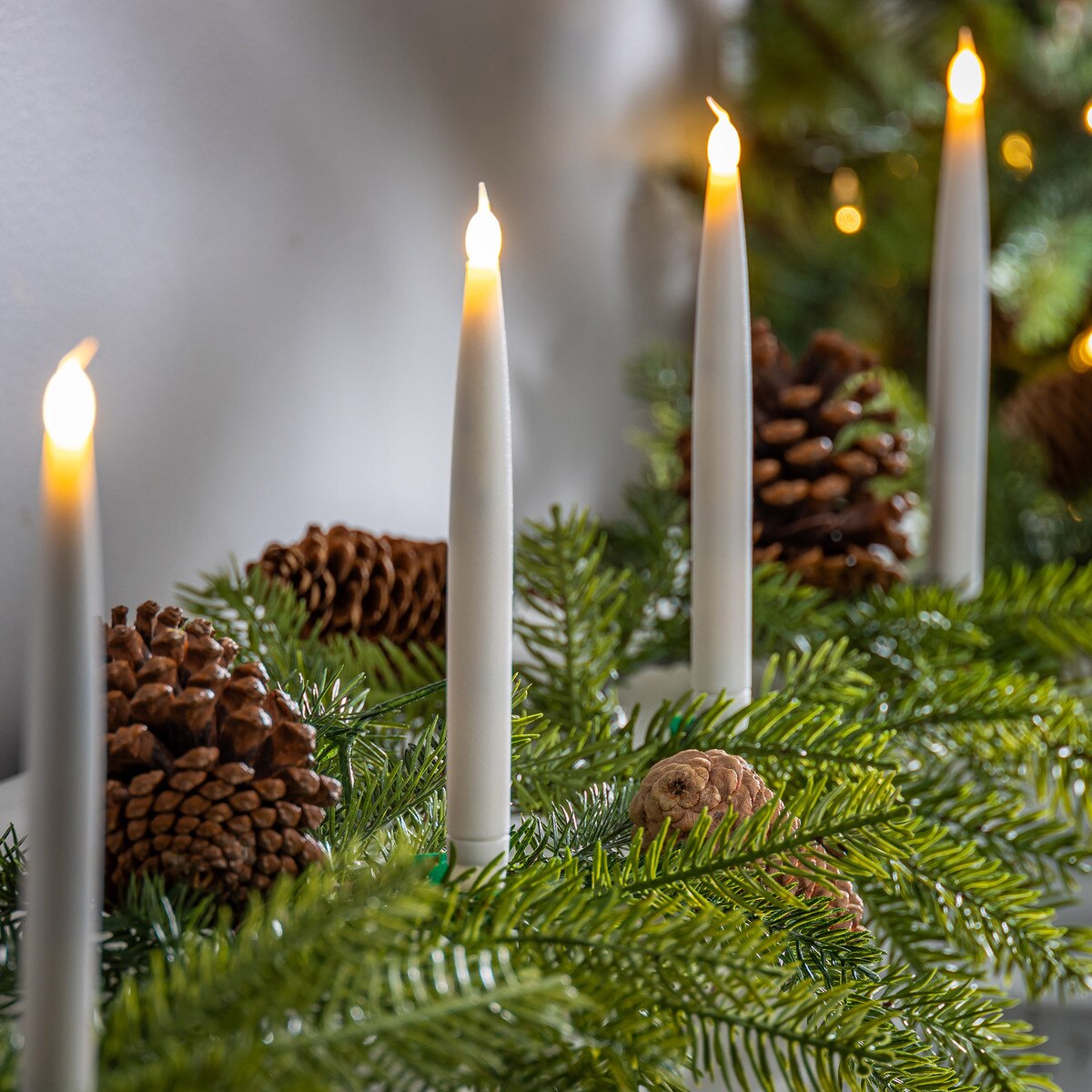 Ivory LED Taper Candles, Set of 10 style shot 2