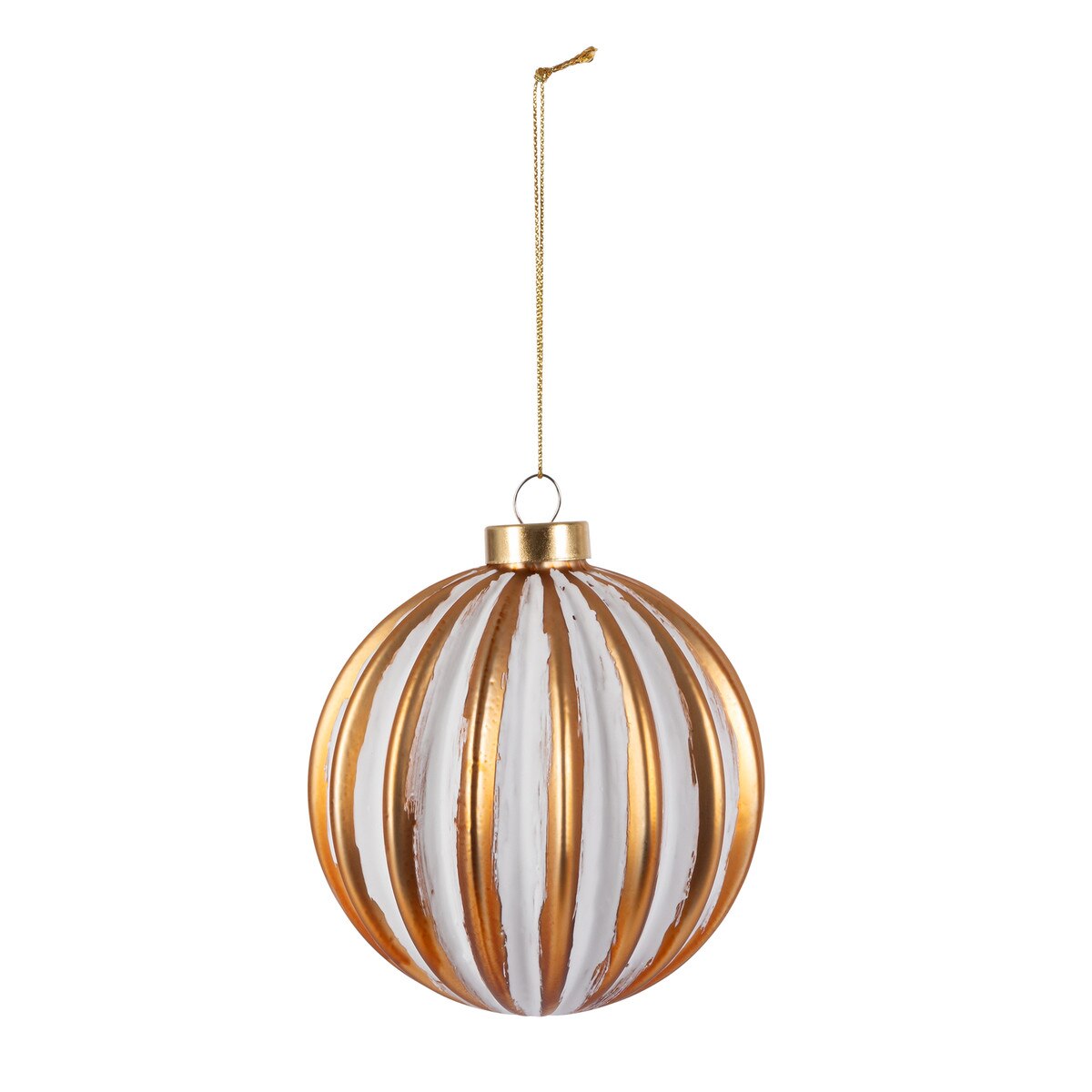 Burnished Gold Ball Ornament style shot 1