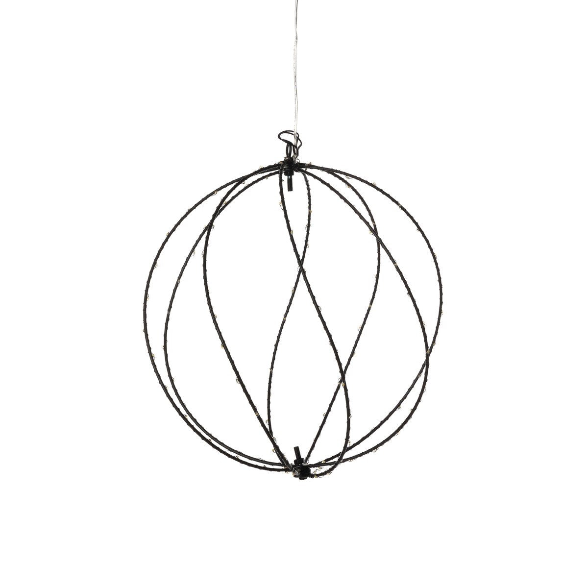 Twinkle Lit Sphere, Black, Small style shot 2