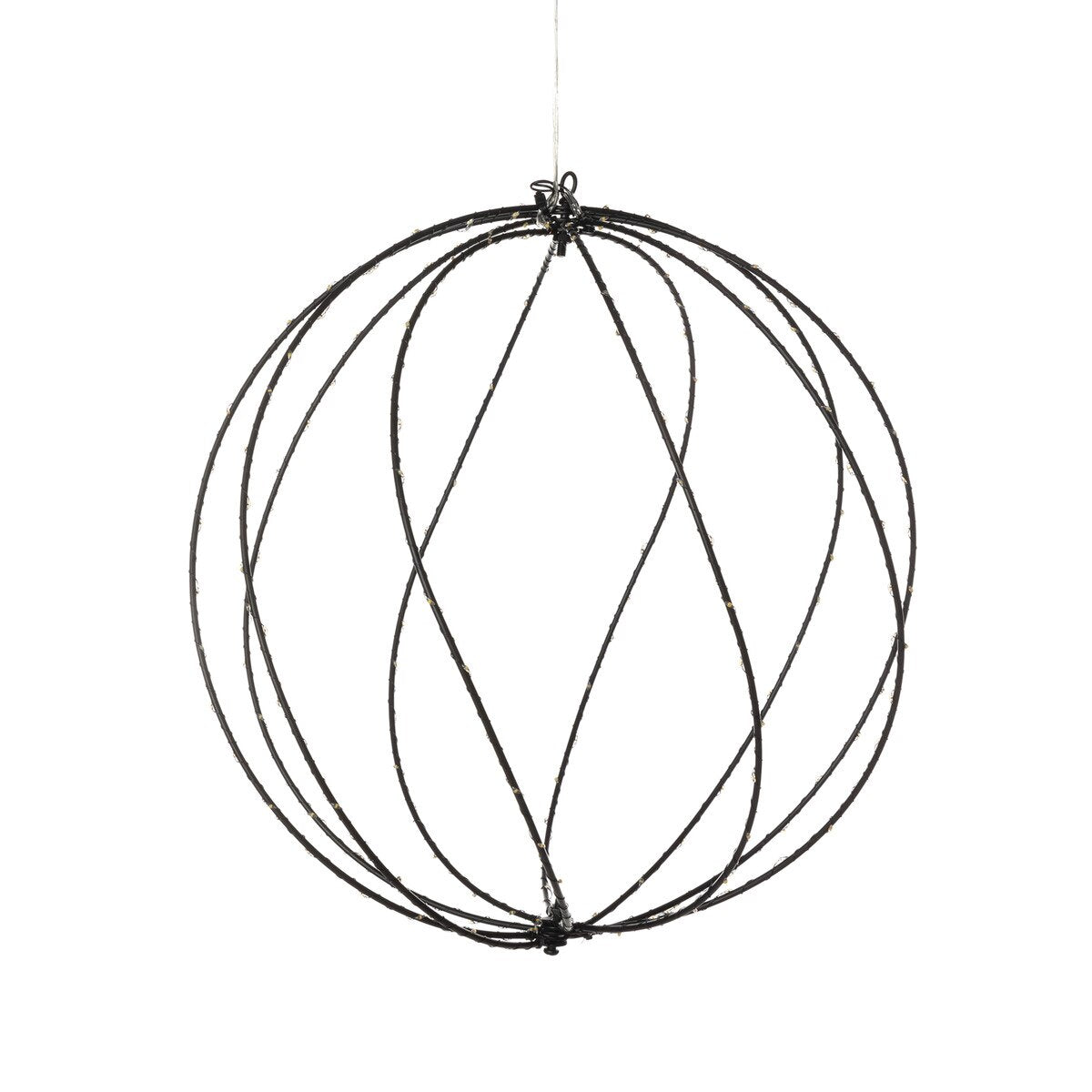 Twinkle Lit Sphere, Black, Medium style shot 2