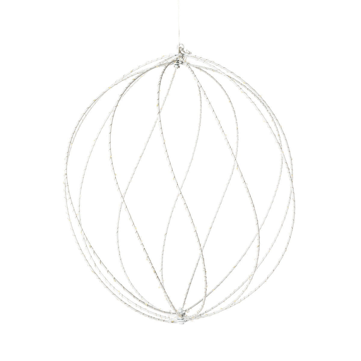 Twinkle Lit Sphere, White, Large style shot 2