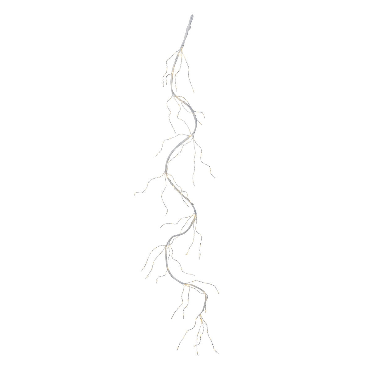 Lit 6' White Twinkling Garland style shot 1