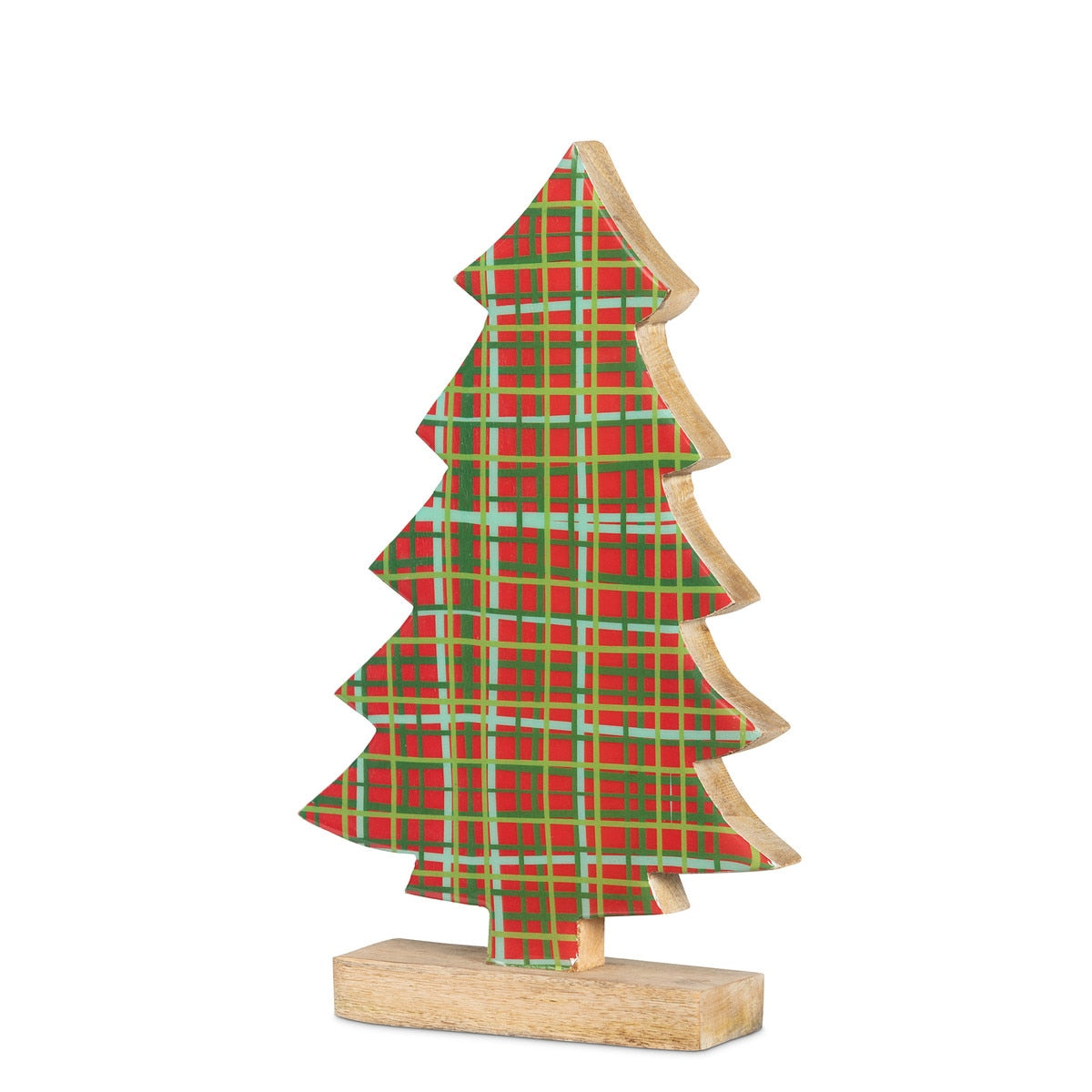 Plaid Pattern Tabletop Tree style shot 2