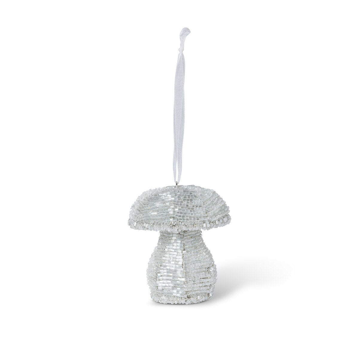 Alpine Glass Beaded Mushroom Ornament, Medium style shot 1