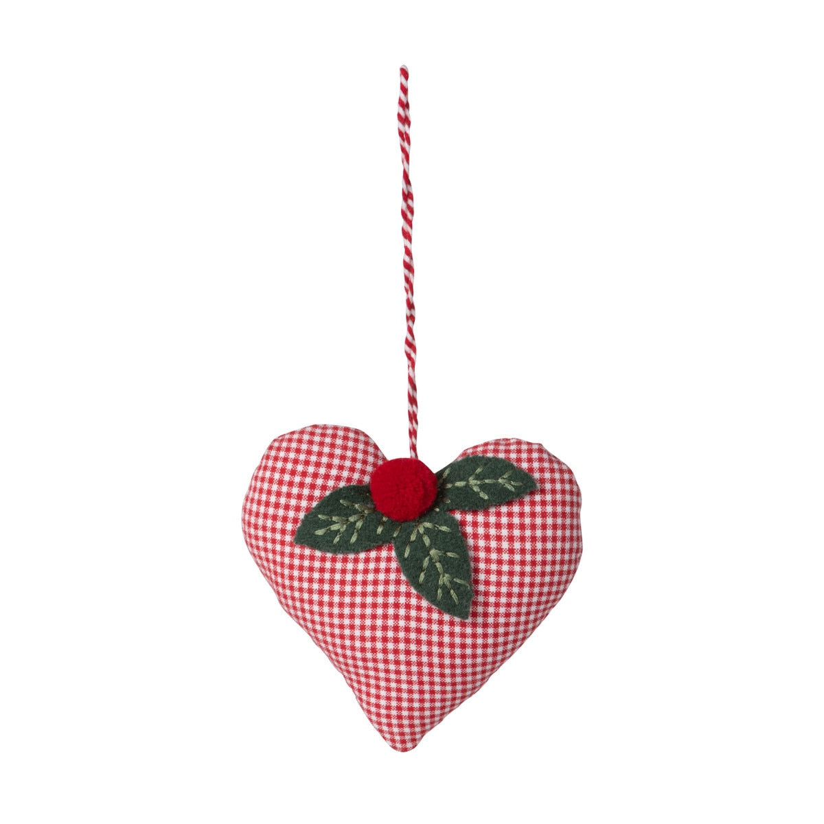 Hand Sewn Gingham Heart Ornament style shot 1