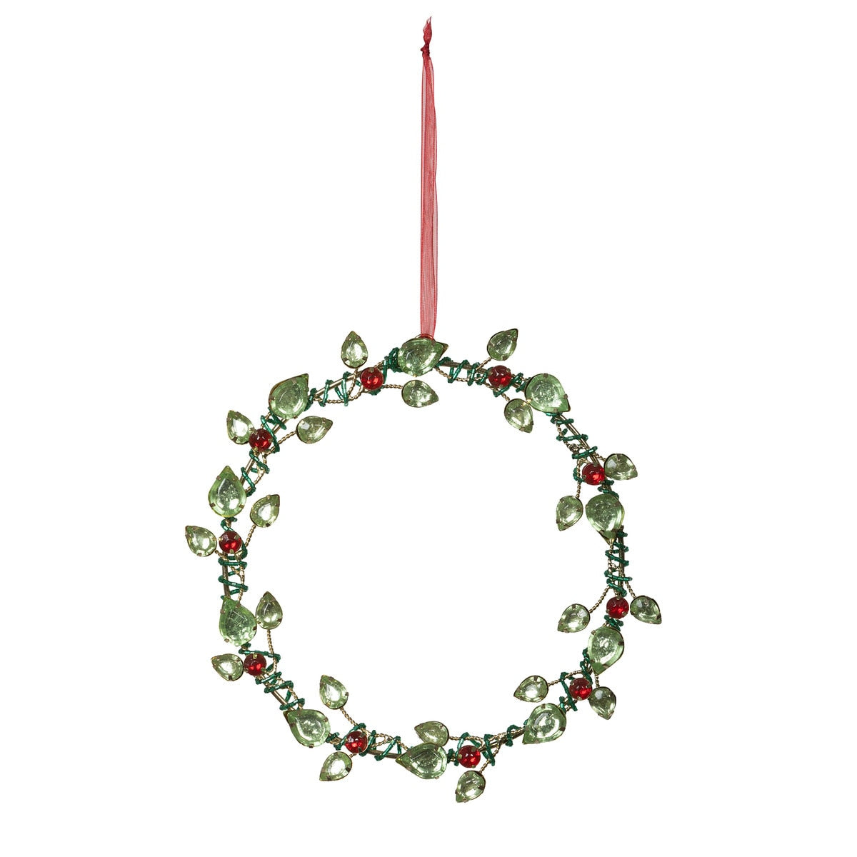 Beaded Vine Wreath Ornament style shot 1