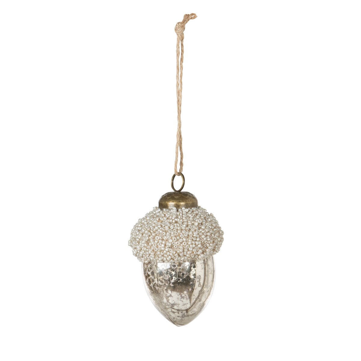 Frosty Glass Acorn Ornament style shot 1