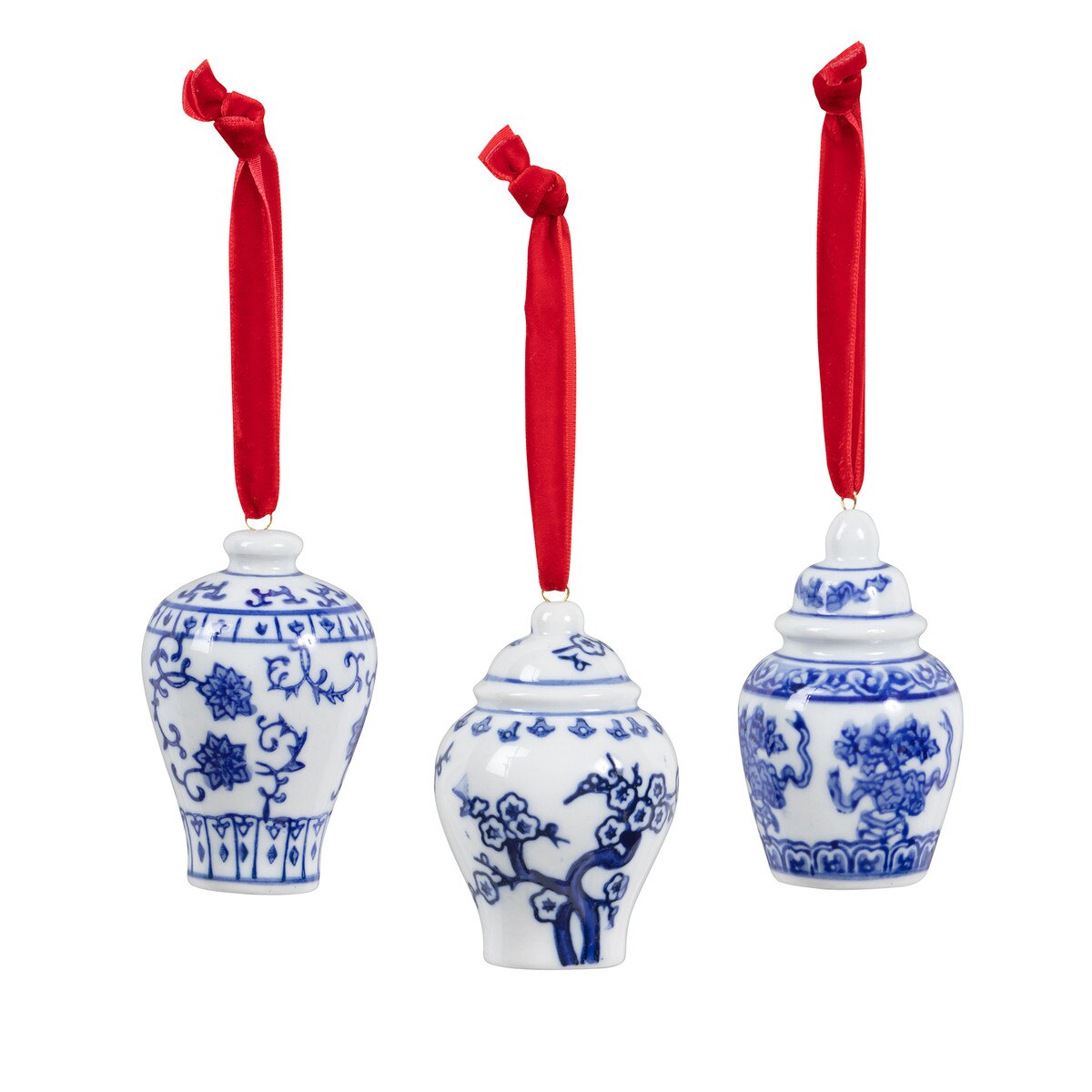 Chinoiserie Ginger Jar Ornament, 3 Assorted Styles style shot 1