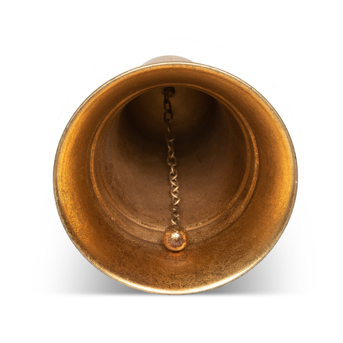 Carillon Antique Gold Metal Bell, 12" style shot 2