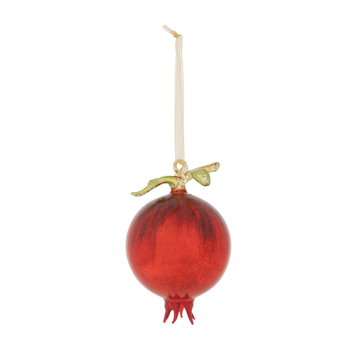 Hand Blown Glass Pomegranate Ornament style shot 1