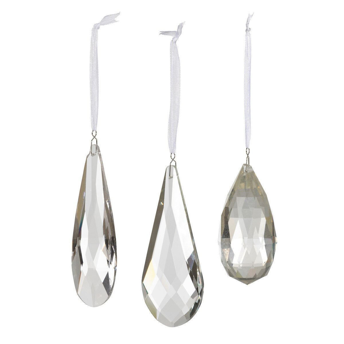 Faceted Crystal Drop Clear Ornaments style shot 1
