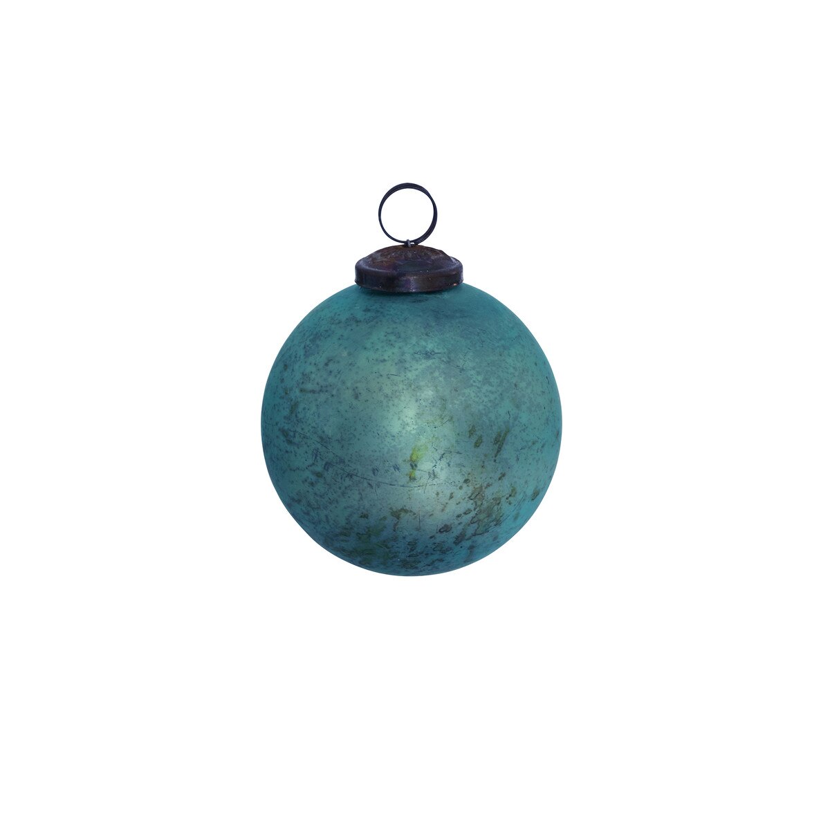 Antique Matte Blue Kyanite Glass Ball Ornament, Medium style shot 1