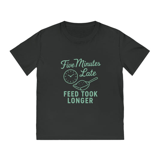 Casual Chef T-Shirt - Five Minutes Late, Humor Tee for Foodies, Gifts for Cooks, Unisex, Kitchen Fun, Cooking Apparel