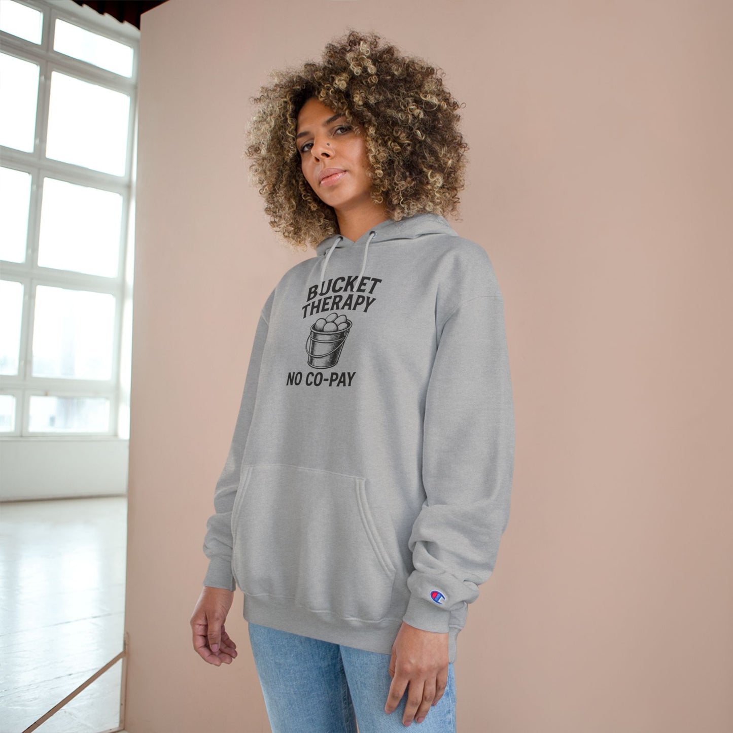 Bucket Therapy Hoodie, Funny Sweatshirt, Self-Care Gift, Cozy Hoodie, Stress Relief Apparel, Casual Wear, Unique Gift Idea