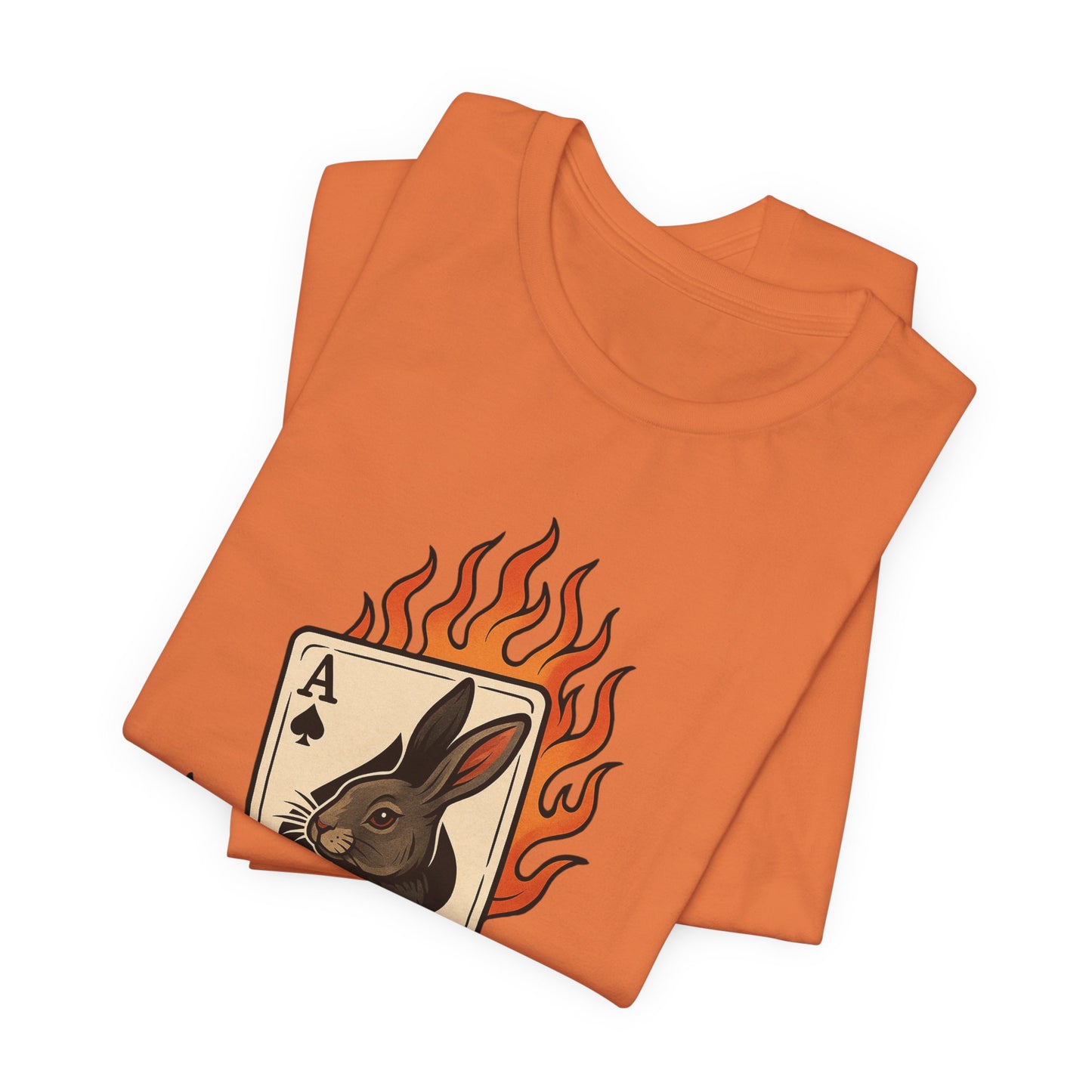 Wild Card Rabbit T-Shirt, Unisex Short Sleeve Tee, Fun Graphic Tee, Casual Summer Top, Gift for Gamers & Animal Lovers