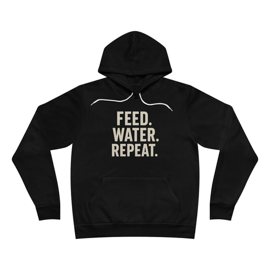 Unisex Sponge Fleece Pullover Hoodie with 'Feed. Water. Repeat.' Design | Cozy Gift for Gamers | Casual Streetwear, Everyday Wear, [...]